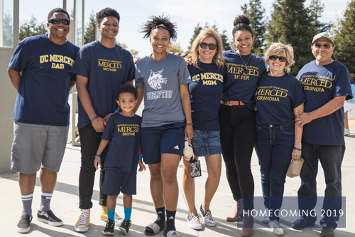 UC Merced family enjoying Bobcat Day in 2019
