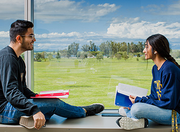 Student wearing a Black Student Union shirt at UC Merced