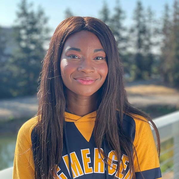 UC Merced transfer student smiling at camera