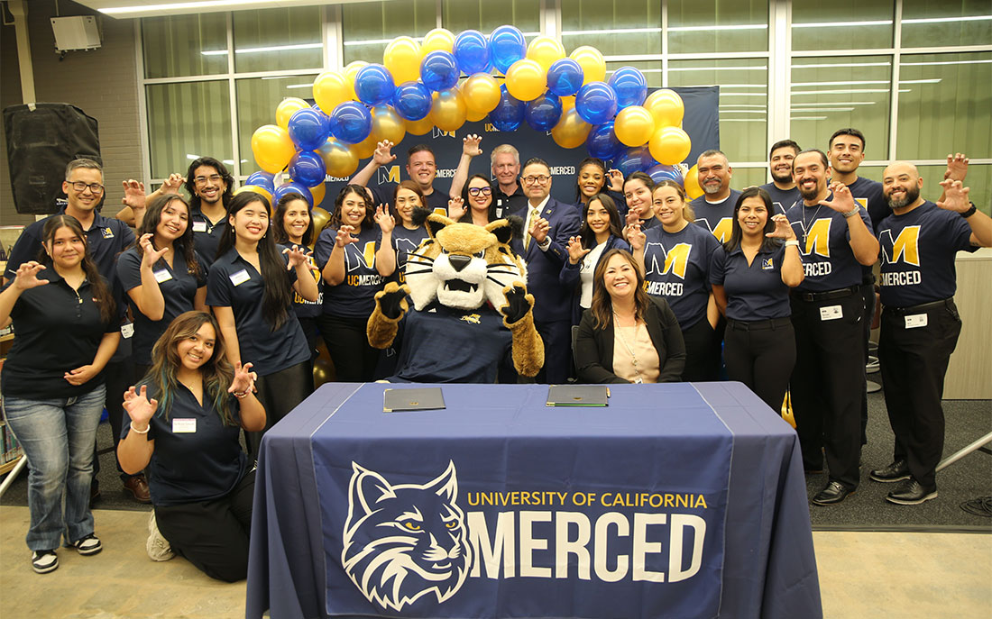 UC Merced signing the Fresno Unified School District MAAP agreement